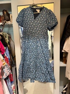 Tuckernuck Blue Floral Midi Dress